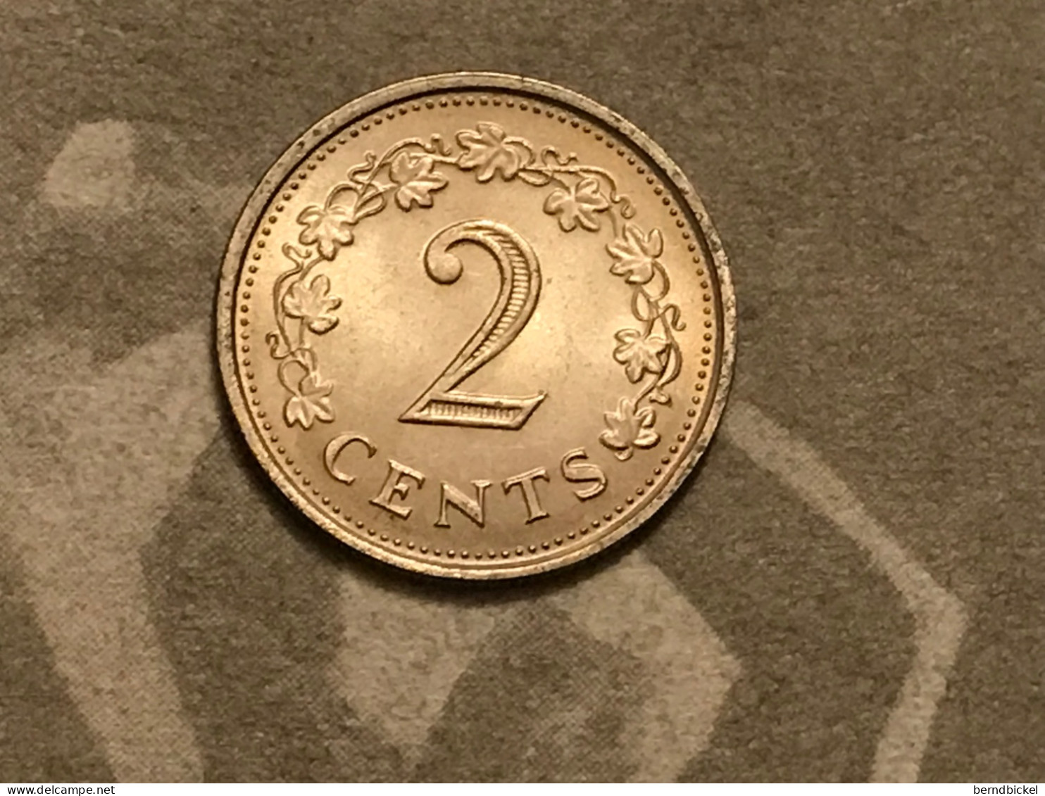 Münze Münzen Umlaufmünze Malta 2 Cents 1977 - Malta