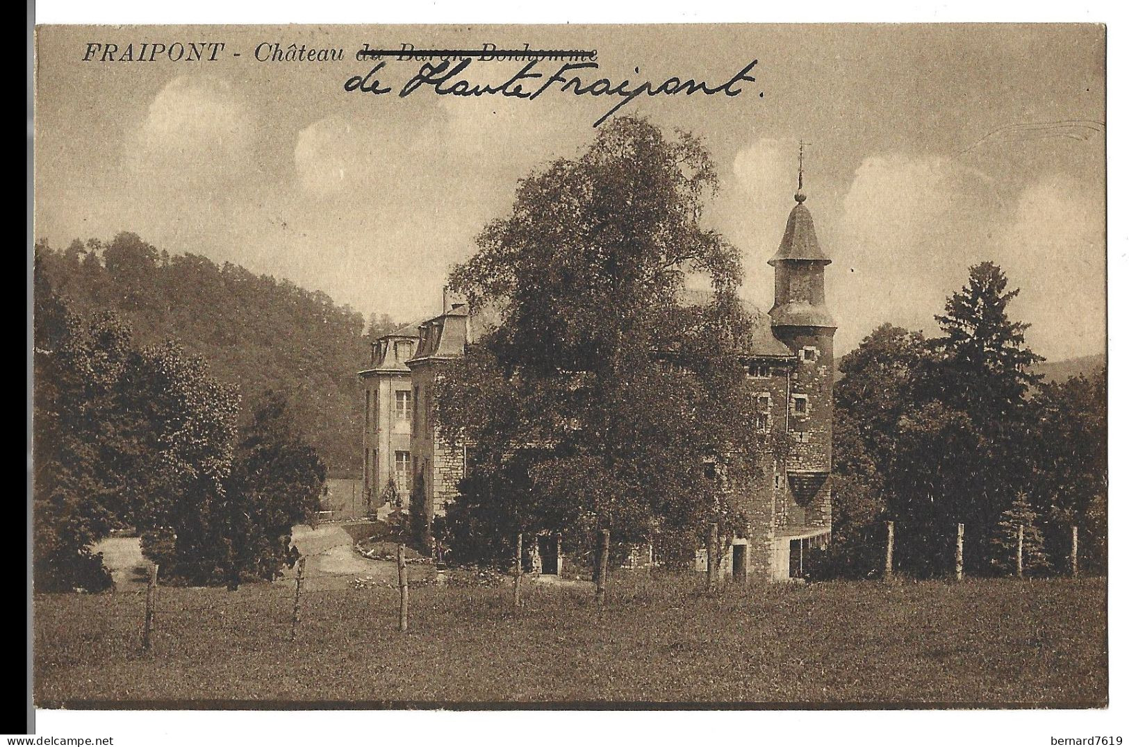 Belgique  -     Fraipont -   Chateau  De Haute Fraipont - Baron Gh  De Bonhome  Et  Baronne - Trooz