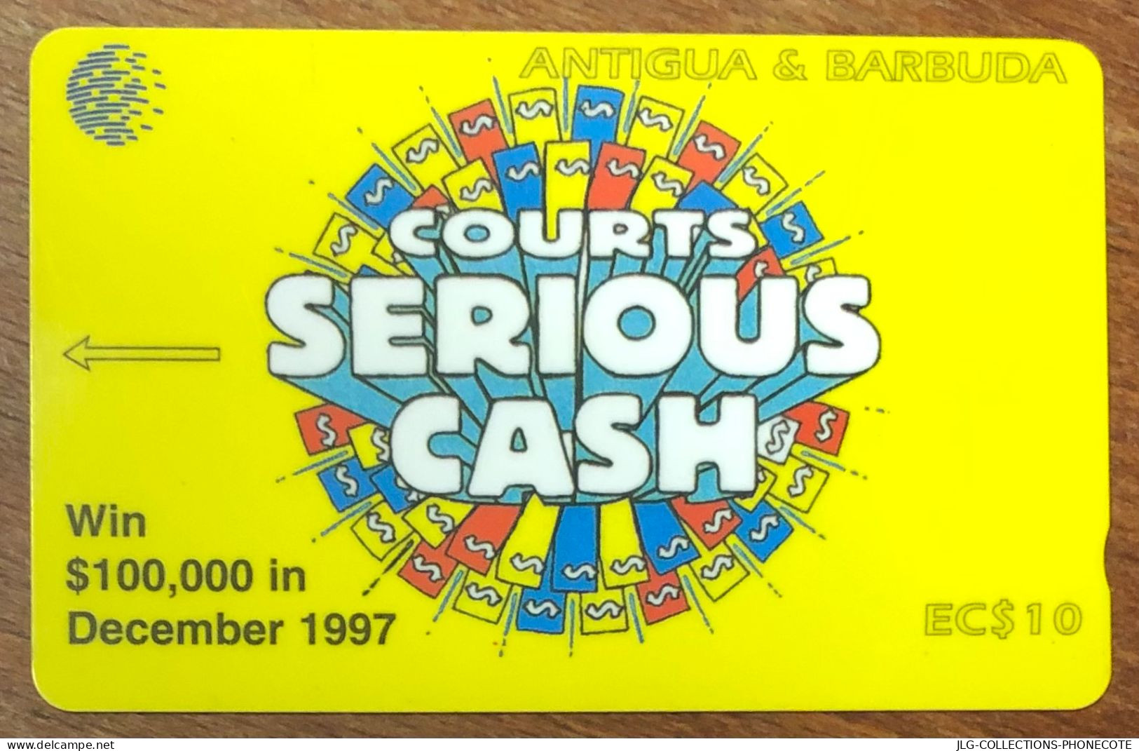 ANTIGUA & BARBUDA COURTS SERIOUS CASH EC$ 10 CARIBBEAN CABLE & WIRELESS SCHEDA PREPAID TELECARTE TELEFONKARTE PHONECARD - Antigua And Barbuda