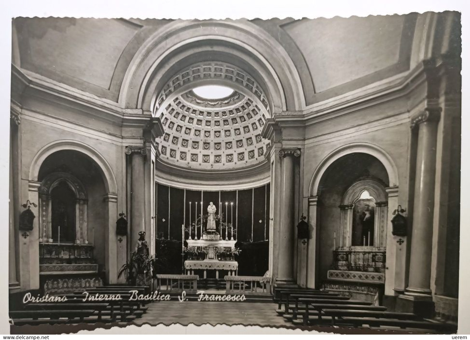 SARDEGNA ORISTANO INTERNO BASILICA S.FRANCESCO  Formato Grande Viaggiata Nel 1954 Condizioni Buone - Oristano