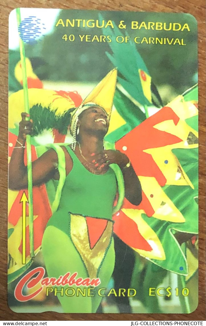 ANTIGUA & BARBUDA CARNIVAL EC$ 10 CARIBBEAN CABLE & WIRELESS SCHEDA PREPAID TELECARTE TELEFONKARTE PHONECARD - Antigua Et Barbuda