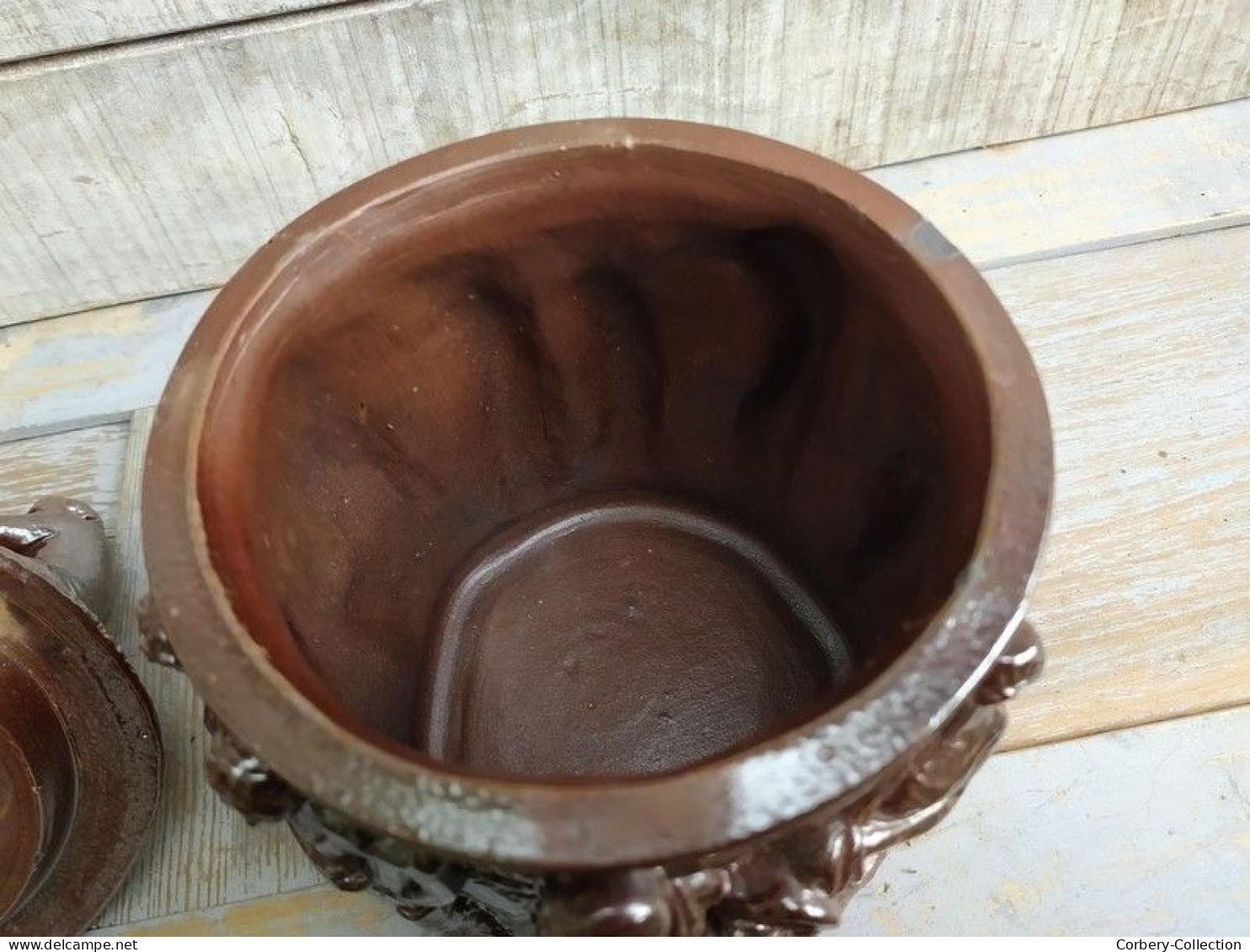 Ancien Pot à Tabac Grès du Beauvaisis Thème Musique