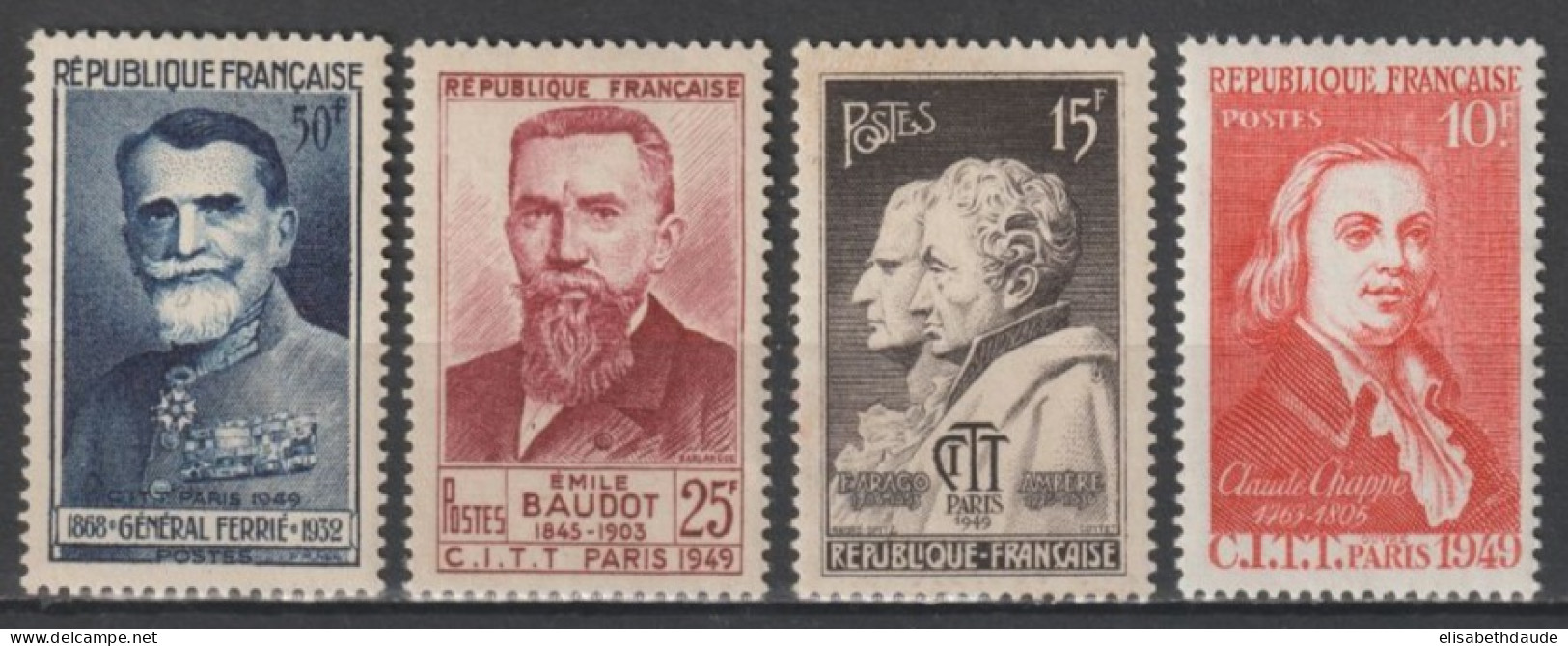 LIVRAISON GRATUITE A PARTIR DE 5 EUR D'ACHAT ! - 1949 - SERIE COMPLETE YVERT N°844/847 ** MNH - COTE = 10 EUR. CITT - Unused Stamps