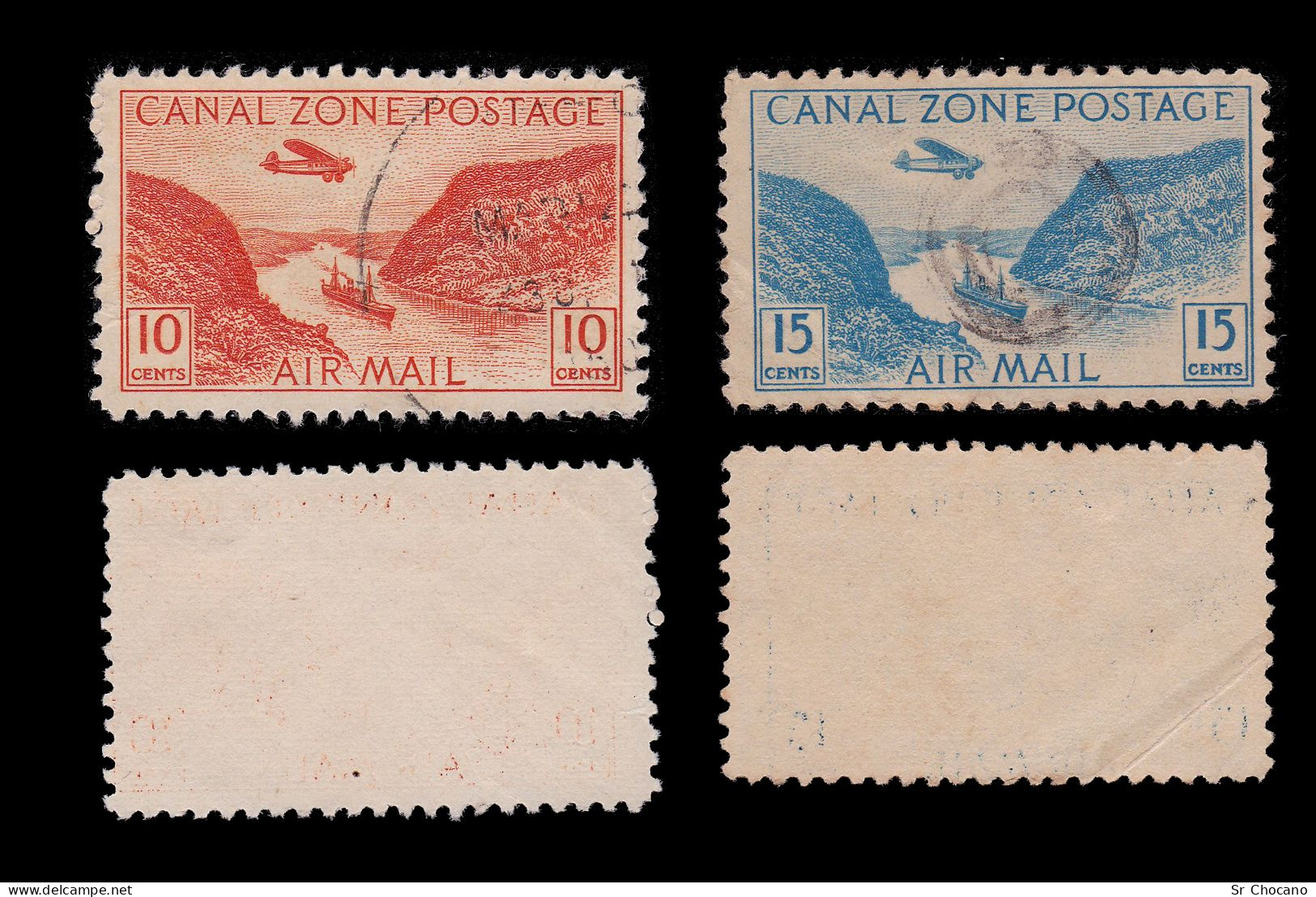 CANAL ZONE STAMPS.SET 13.USED - Kanalzone