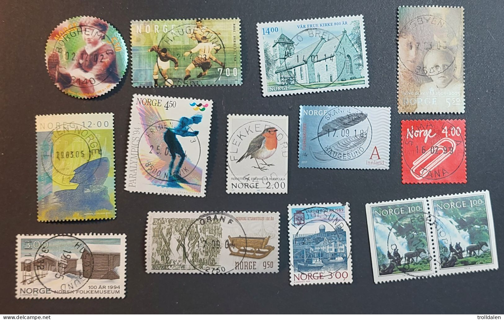 Norwegian Stamps With Nice Cancellations - Colecciones