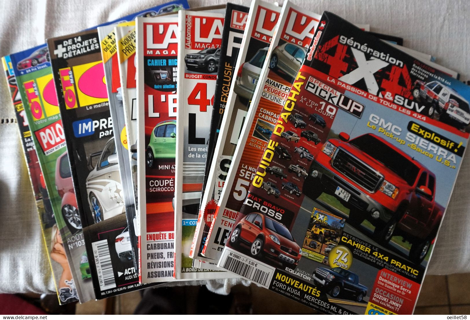 Lot De 11 Revues Sur L'Automobile - Wholesale, Bulk Lots