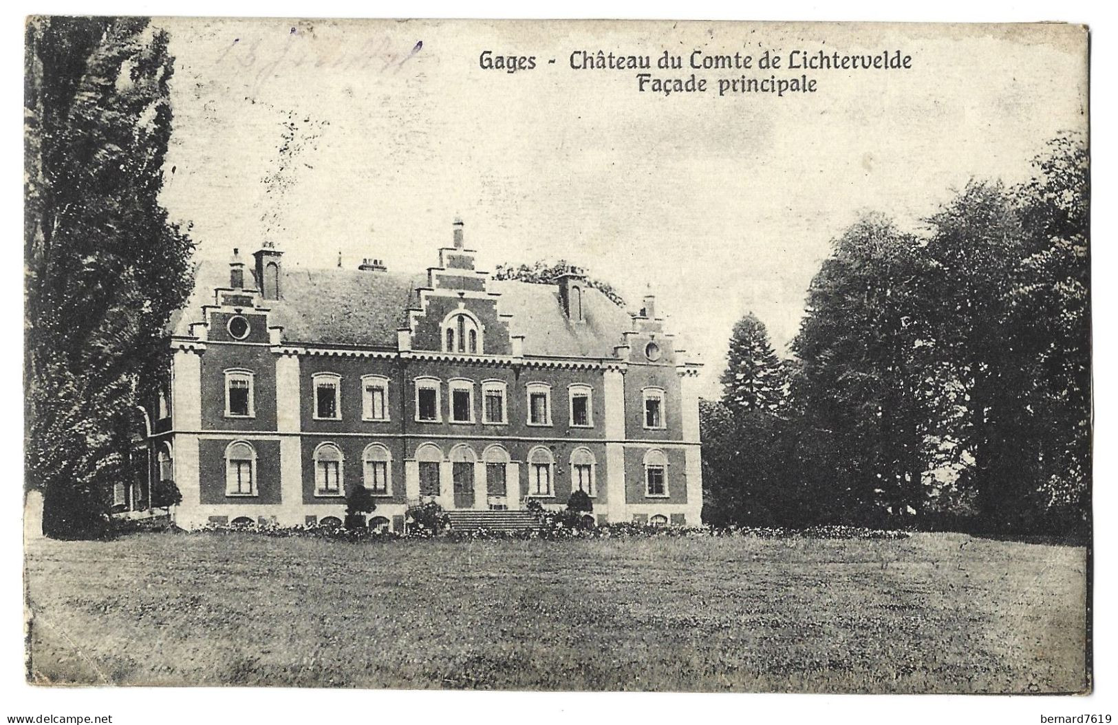 Belgique  -  Gages -  Chateau Du Comte  De Lichtervelde  - Facade Principale - Brugelette