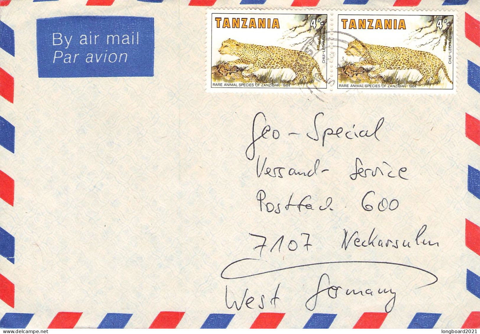 TANZANIA - AIR MAIL - NECKARSULM/DE / 609 - Tansania (1964-...)