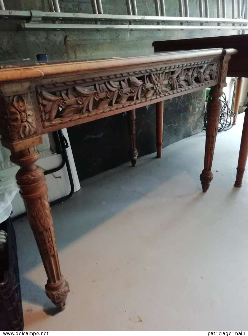 Table Style Louis XVI Parfait état Plateau Marbre - Tables & Pedestals