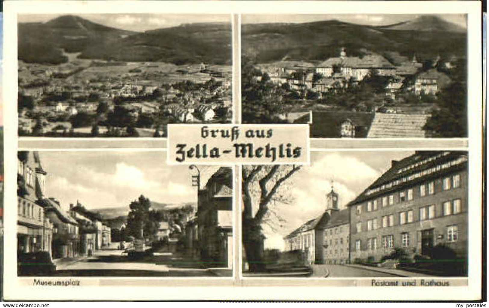 70100786 Zella-Mehlis Zella Mehlis Museumsplatz Postamt Rathaus X 1962 Zella-Meh - Zella-Mehlis