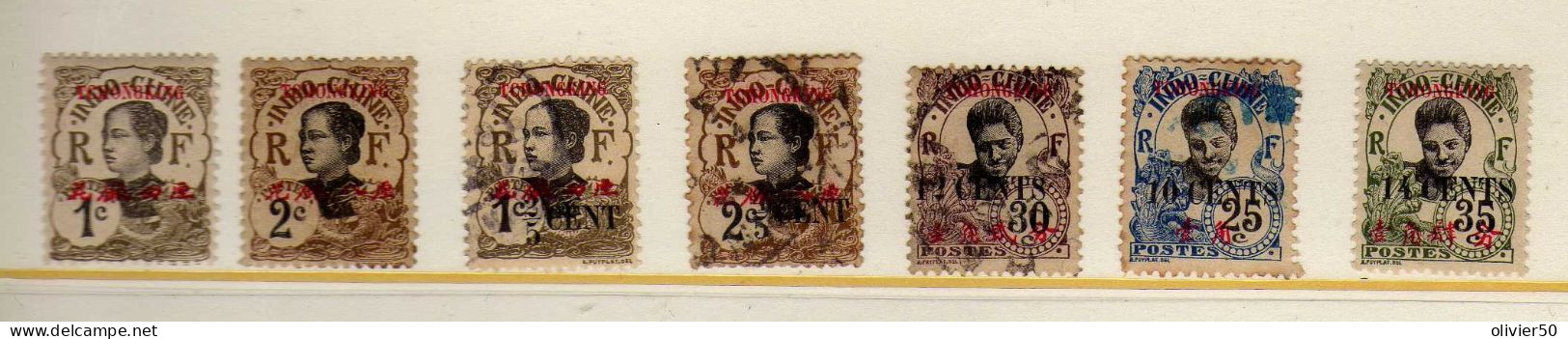 Tch'ong-K'ing -(1908-1919)  - Timbres D'Indochines Surcharges -  Oblit Et Neufs* - MH - Used Stamps