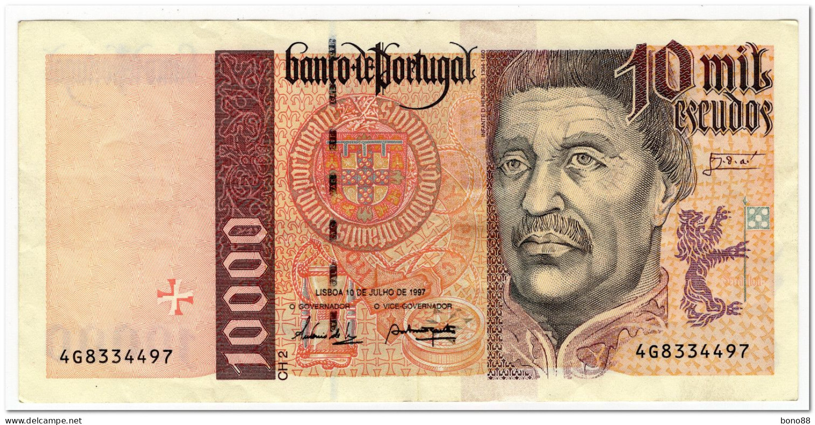 PORTUGAL,10 000 ESCUDOS,1997,P.191b,VF+ - Portogallo