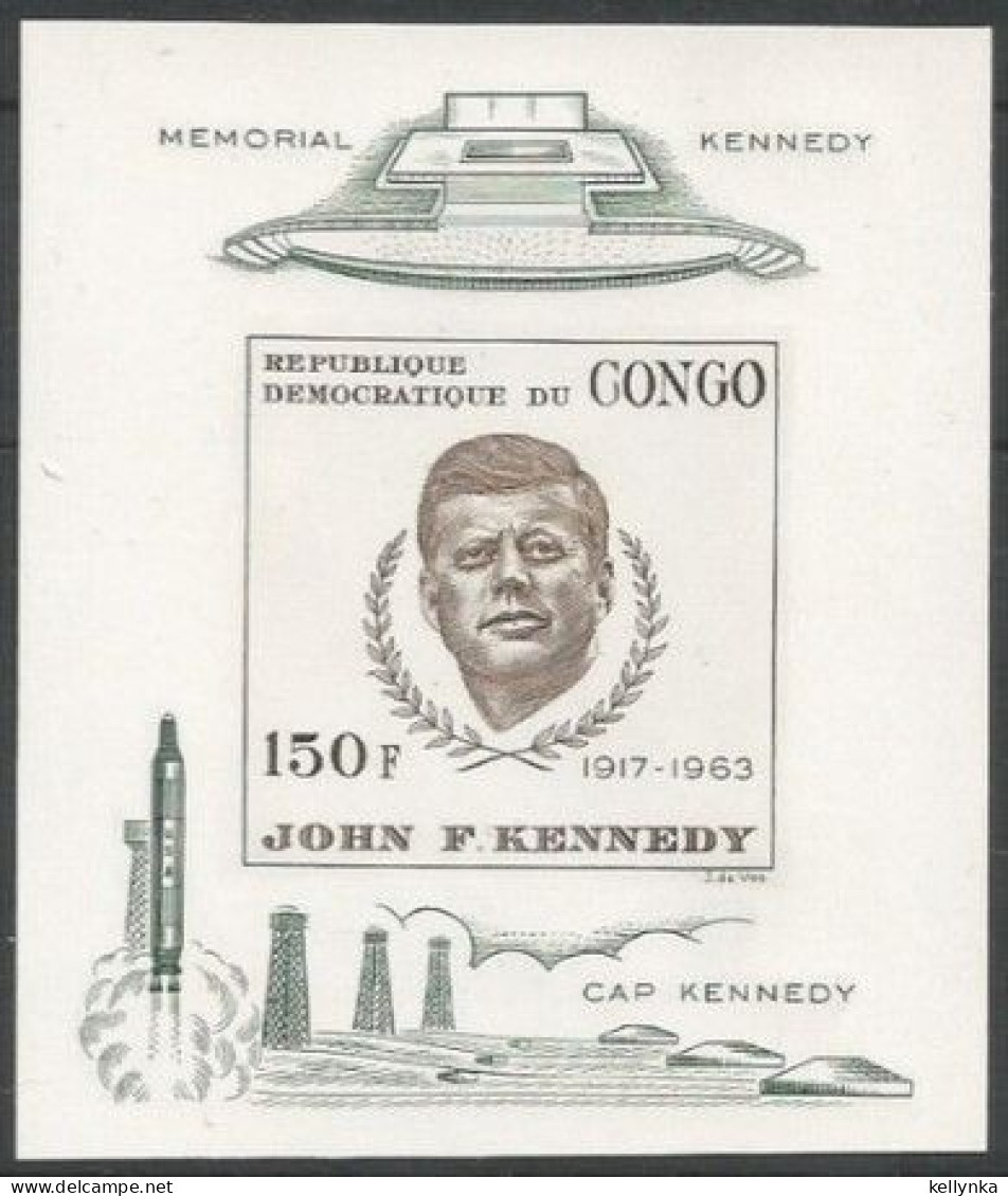 République Démocratique Du Congo - BL18 - Kennedy - Non Dentelé - Imperforated - 1966 - MNH - Altri & Non Classificati