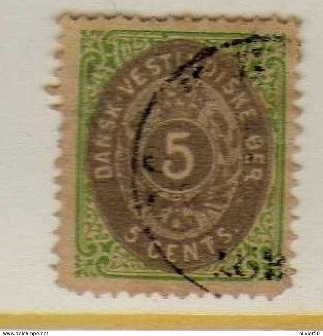 Danemark Antilles - (1873-79)  -   5 C. Armoiries - Oblit - Deens West-Indië