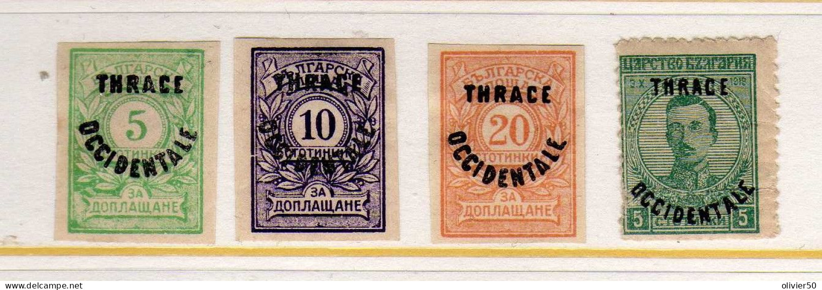 Thrace Occidentale - Timbres De Bulgarie Surcharges- Neufs*/sg - Thrakien