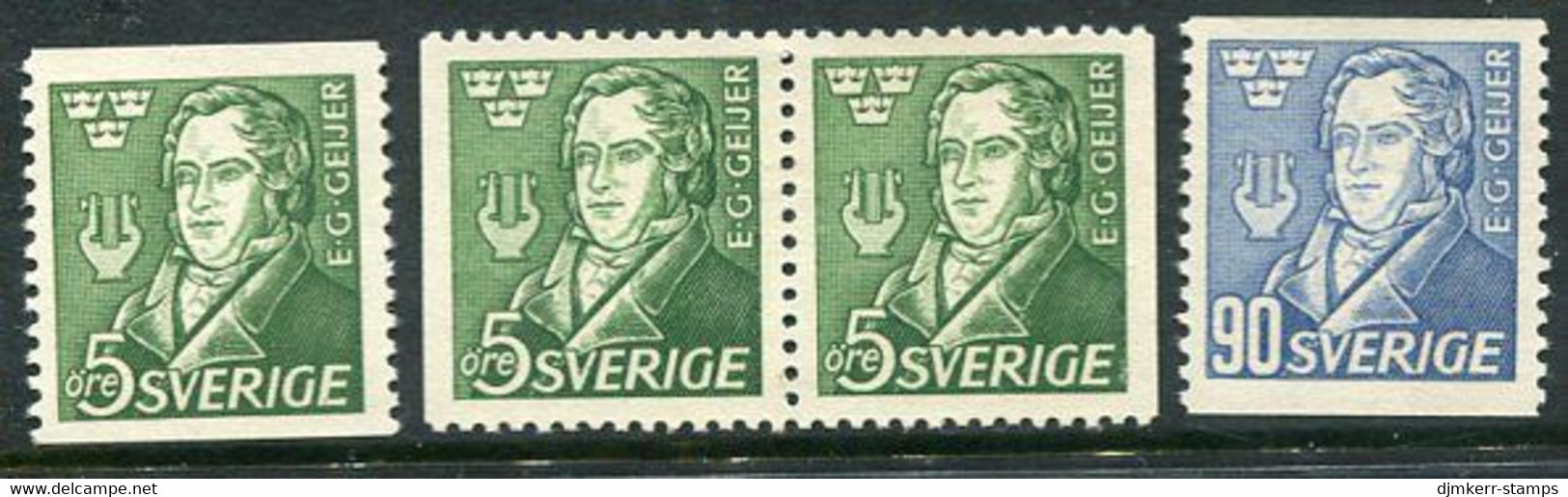 SWEDEN 1947 Geijer Centenary Set Of 4 MNH / **.  Michel 327-28 - Ongebruikt