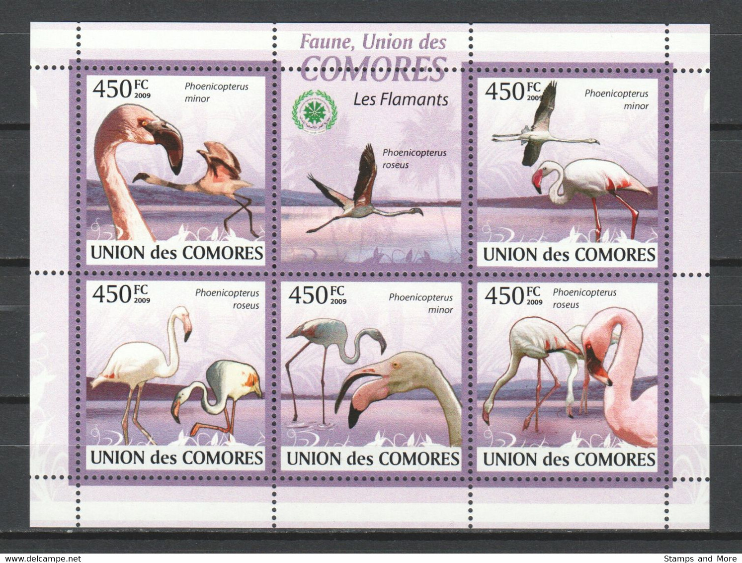 Comores 2009 Kleinbogen Mi 2402-2406 MNH FLAMINGO BIRDS - Flamants