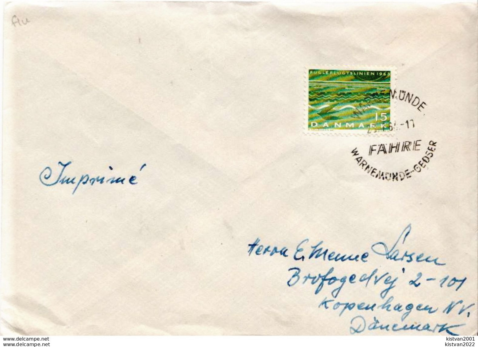 Postal History Cover: Denmark Cover With Warnemünde Gedser Fahre Cancel - Storia Postale