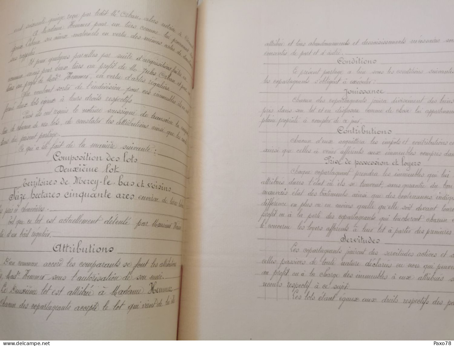 Act Notaire, Rodemack, Nancy 1907 - Briefe U. Dokumente
