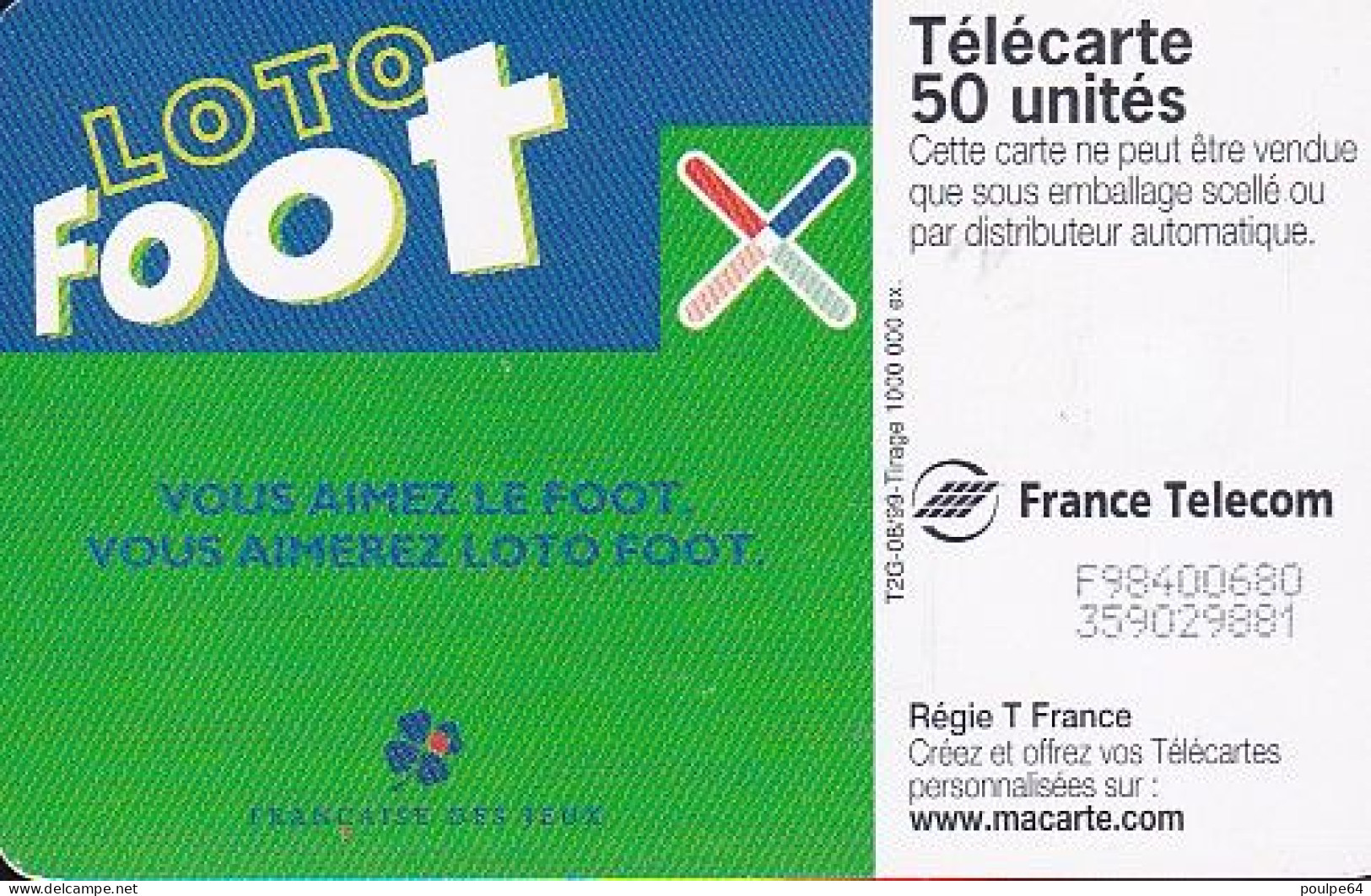 F1008A  08/1999 - LOTO FOOT - 50 LG1 - 1999