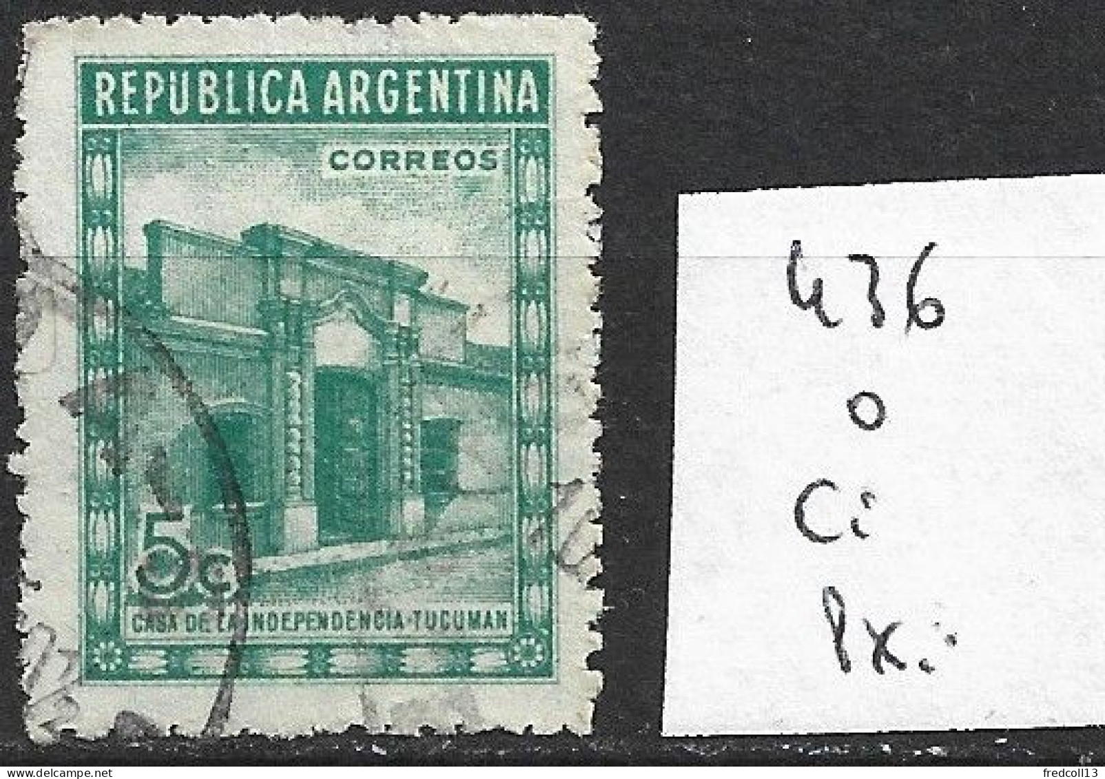 ARGENTINE 436 Oblitéré Côte 0.20 € - Used Stamps