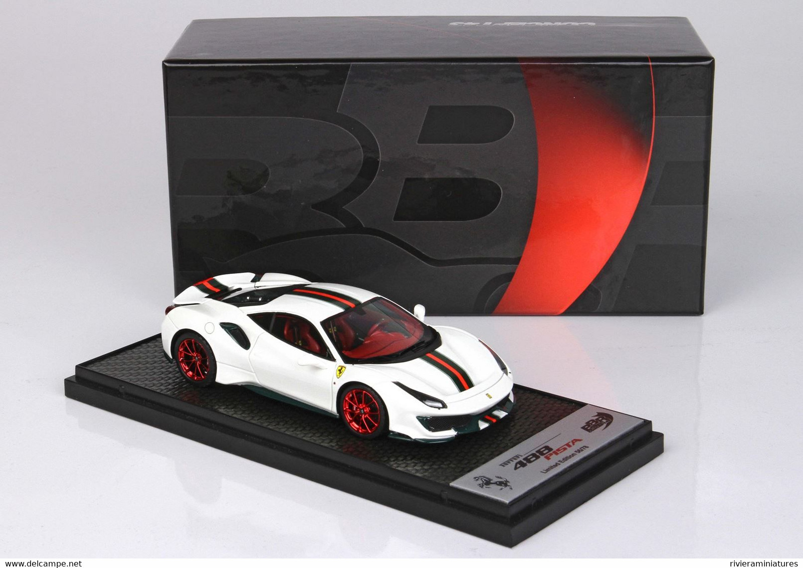 BBR - FERRARI 488 Pista - Tailor Made - Met. Italian White - BBRC202CFG - 1/43 - BBR