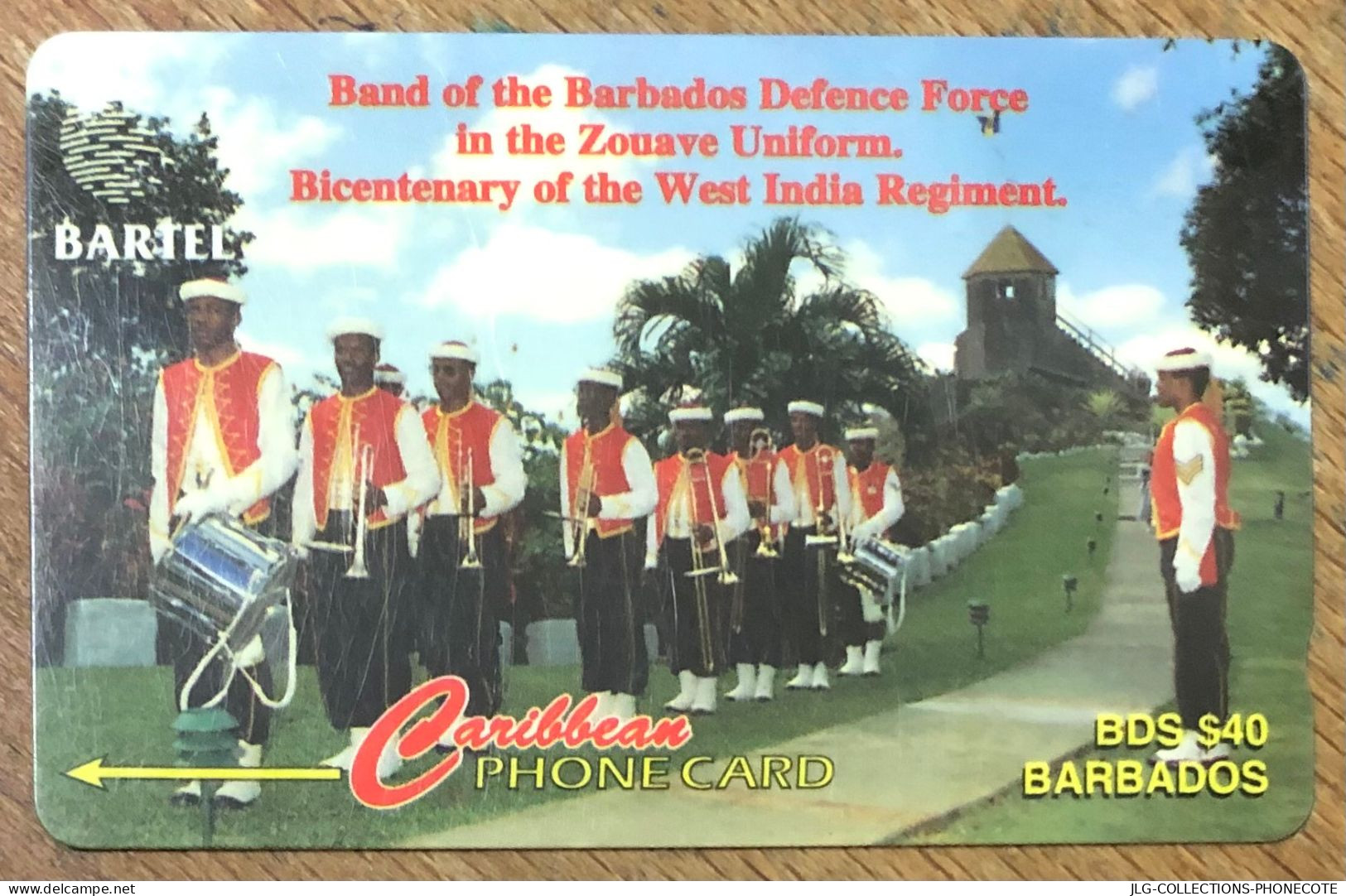 BARBADOS INDIA REGIMENT B$ 40 CARIBBEAN CABLE & WIRELESS SCHEDA PREPAID TELECARTE TELEFONKARTE PHONECARD - Barbades