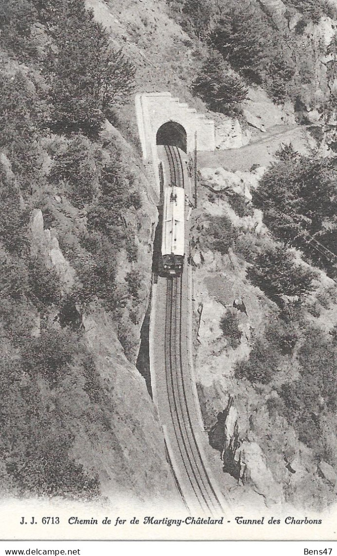 73 Châtelard Chemin De Fer Tunnel Des Charbons 1910 - Le Chatelard