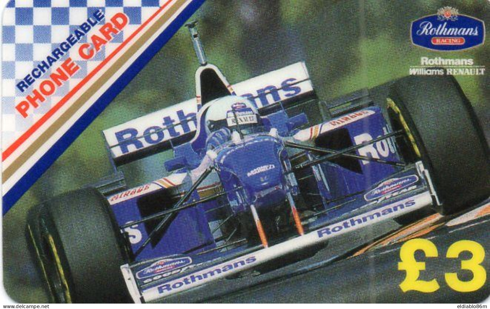 UNITED KINGDOM - PREPAID - ROTHMAN'S RECHARGEABLE - FORMULA1 F1 - WILLIAMS - Andere & Zonder Classificatie