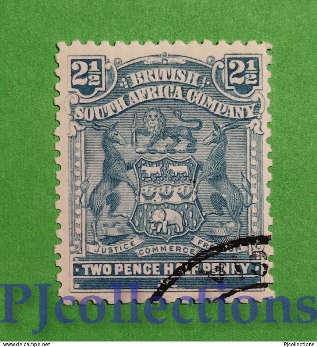 S746- BRITISH SOUTH AFRICA COMPANY 1898/1908 STEMMA - COAT OF ARMS 2,1/2c ANNULLATO CON GOMMA INTEGRA - Other & Unclassified