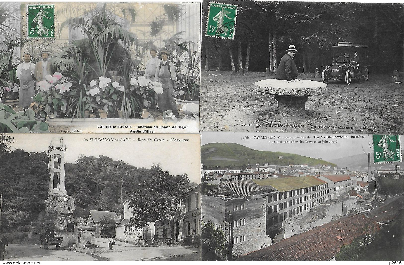 PETIT LOT DE 12 CARTES - REGIONS FRANCAISES - DONT 2 CARTES PHOTOS  ET 2 COLORISEES. - 5 - 99 Postkaarten