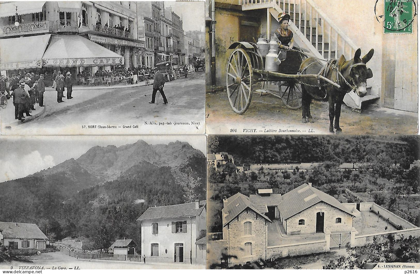 PETIT LOT DE 12 CARTES - REGIONS FRANCAISES - DONT 2 CARTES PHOTOS  ET 2 COLORISEES. - 5 - 99 Postkaarten