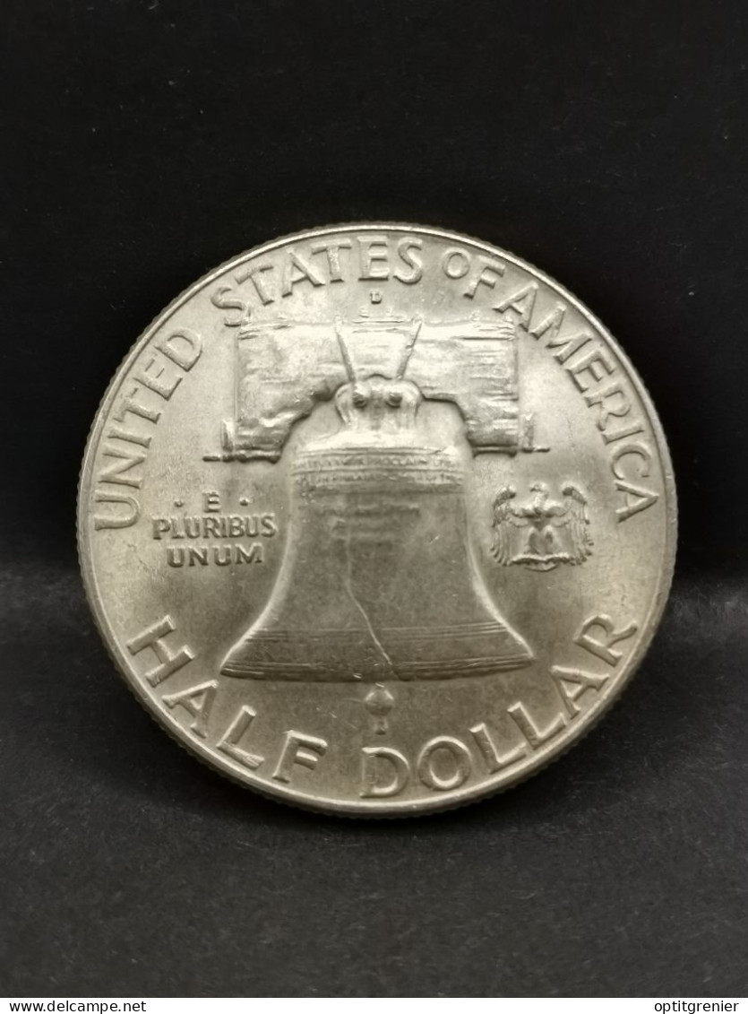 HALF DOLLAR ARGENT FRANKLIN 1963 D DENVER USA / SILVER 1/2 DOLLAR - 1948-1963: Franklin