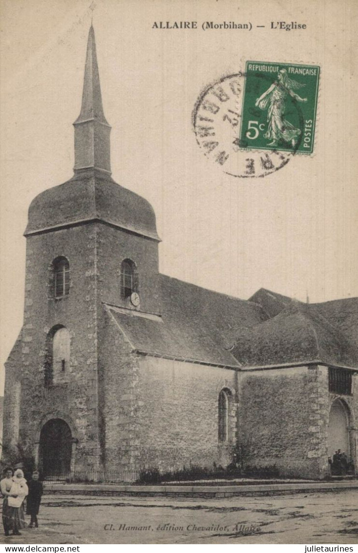 56 ALLAIRE L EGLISE CPA BON ETAT - Allaire