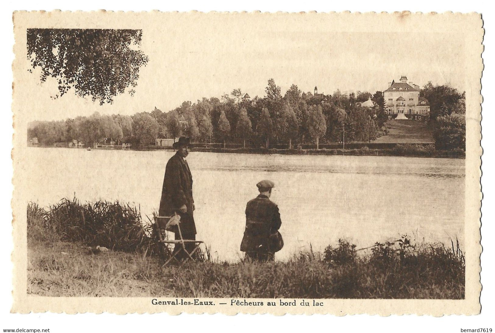 Belgique  -  Genval  Les Eaux -  Pecheurs  Au  Bord Du Lac -  Chateau Rossel - Gesves