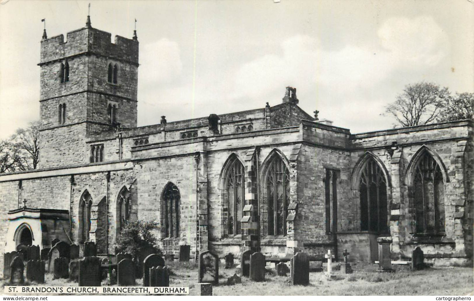 United Kingdom Postcard England Durham St. Brandon's Church - Durham City