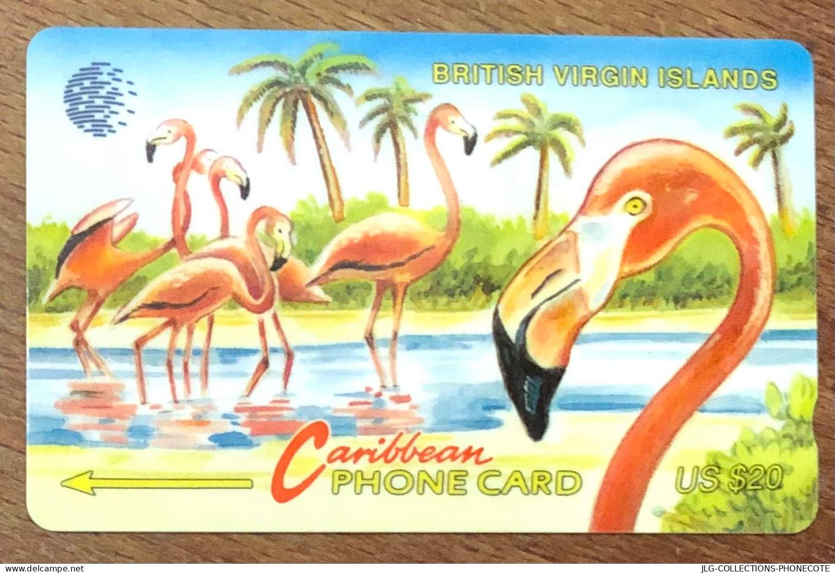 BRITISH VIRGIN ISLANDS FLAMAND ROSE US$ 20 CARIBBEAN CABLE & WIRELESS SCHEDA PREPAID TELECARTE TELEFONKARTE PHONECARD - Virgin Islands