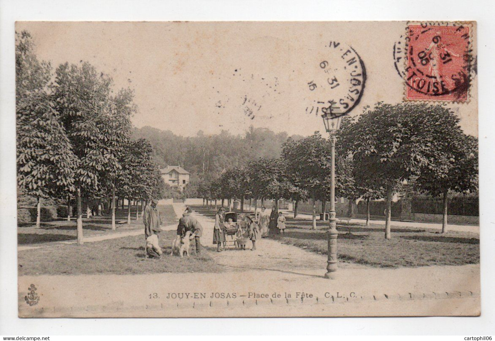 - CPA JOUY-EN-JOSAS (78) - Place De La Fête 1905 (avec Personnages) - Edition C. L. C. N° 13 - - Jouy En Josas