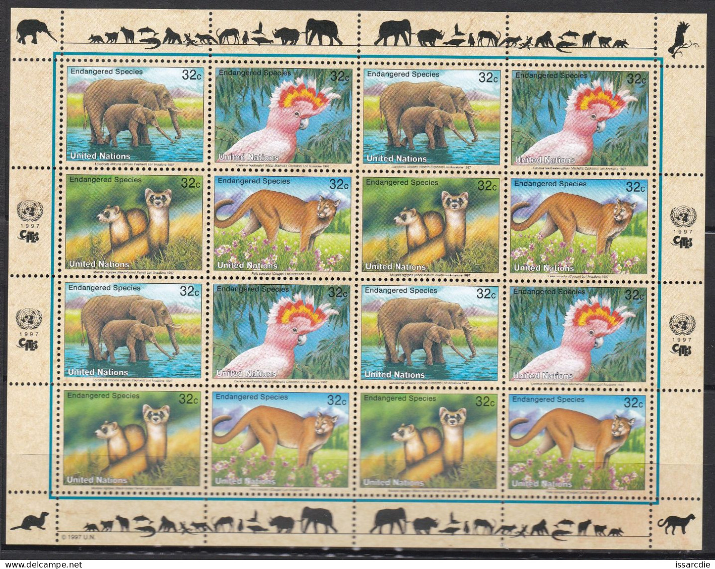 Nations -unis New York   Protection De La Nature Timbres 720/723 Feuillet Neuf** - Unused Stamps