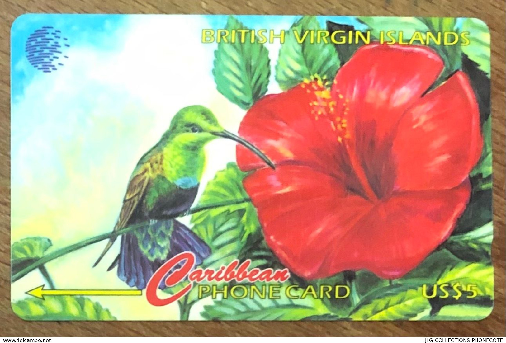 BRITISH VIRGIN ISLANDS HUMMING BIRD US$ 5 CARIBBEAN CABLE & WIRELESS SCHEDA PREPAID TELECARTE TELEFONKARTE PHONECARD - Virgin Islands