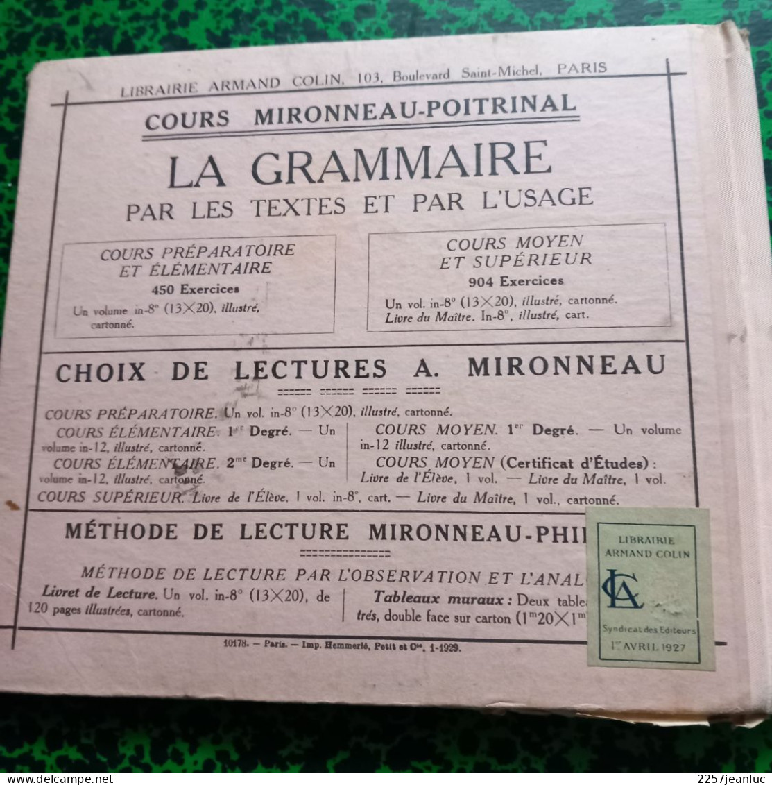 L'Année Enfantine De Géographie Collection Jean Bedel 1927 - 6-12 Ans