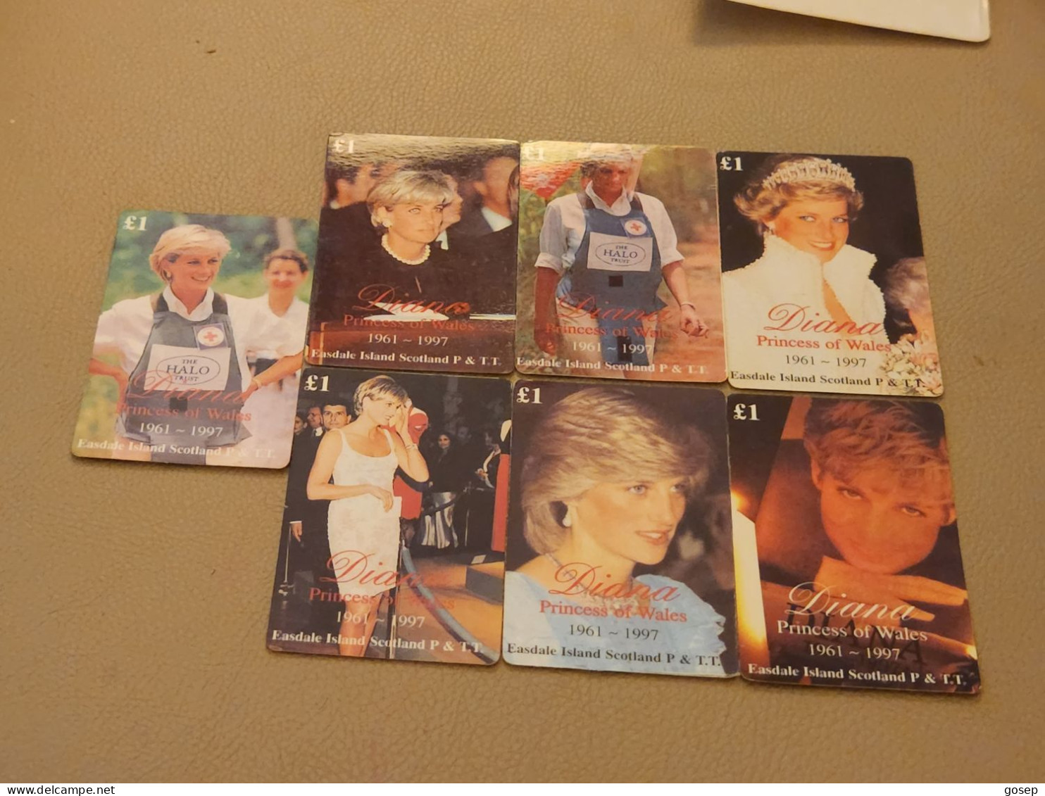 UNITED KINGDOM-DIANA-princess Of Wales-(card Number-2,4,5,7,12,15,16)-(7cards)-(Tirage-5.000)-Expansive Card - Sammlungen