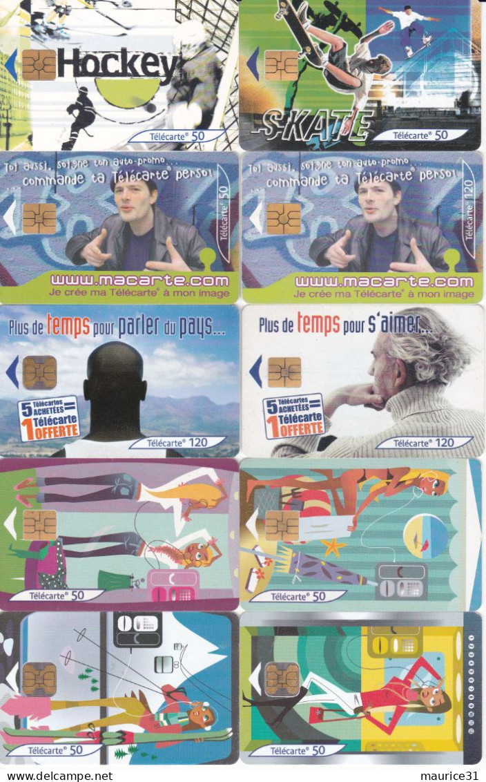 45 Télécartes Différentes FRANCE Lot6 - Lots - Collections