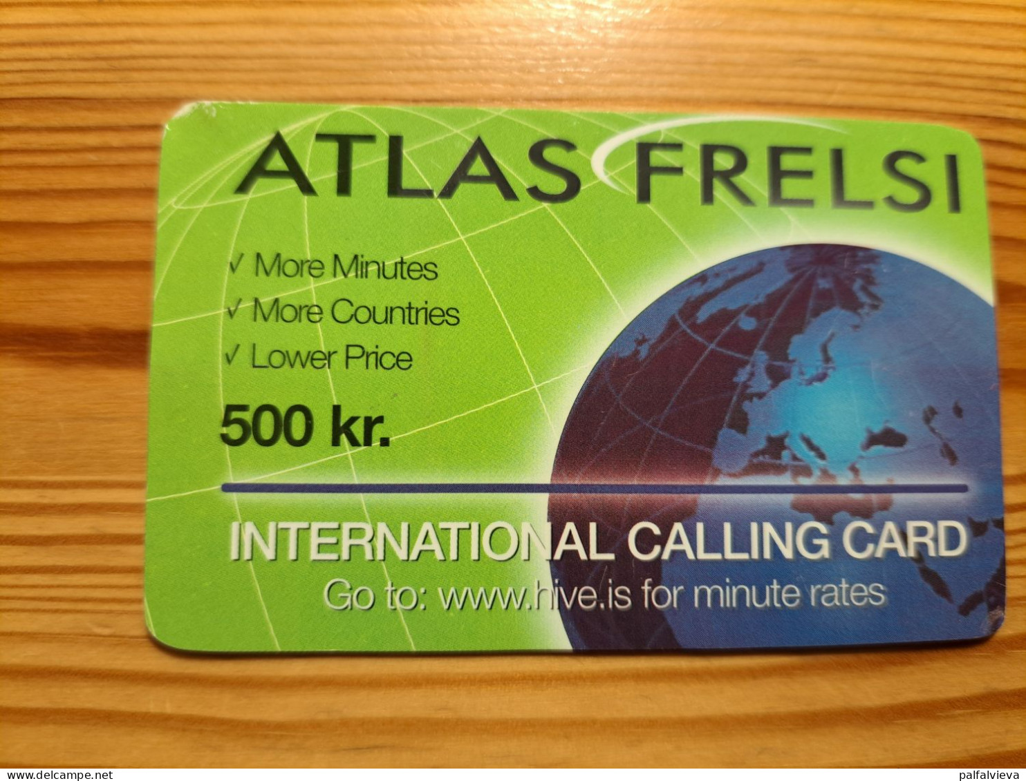Prepaid Phonecard Iceland, Hive - Atlas Frelsi - Islandia