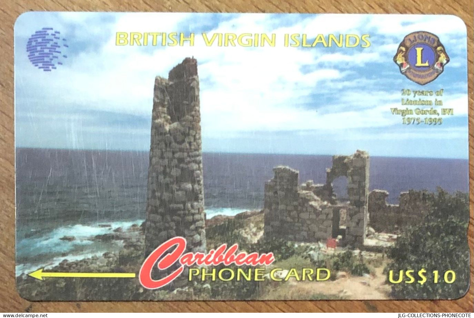 BRITISH VIRGIN ISLANDS LOINS CLUB US$ 10 CARIBBEAN CABLE & WIRELESS SCHEDA PREPAID TELECARTE TELEFONKARTE PHONECARD - Isole Vergini