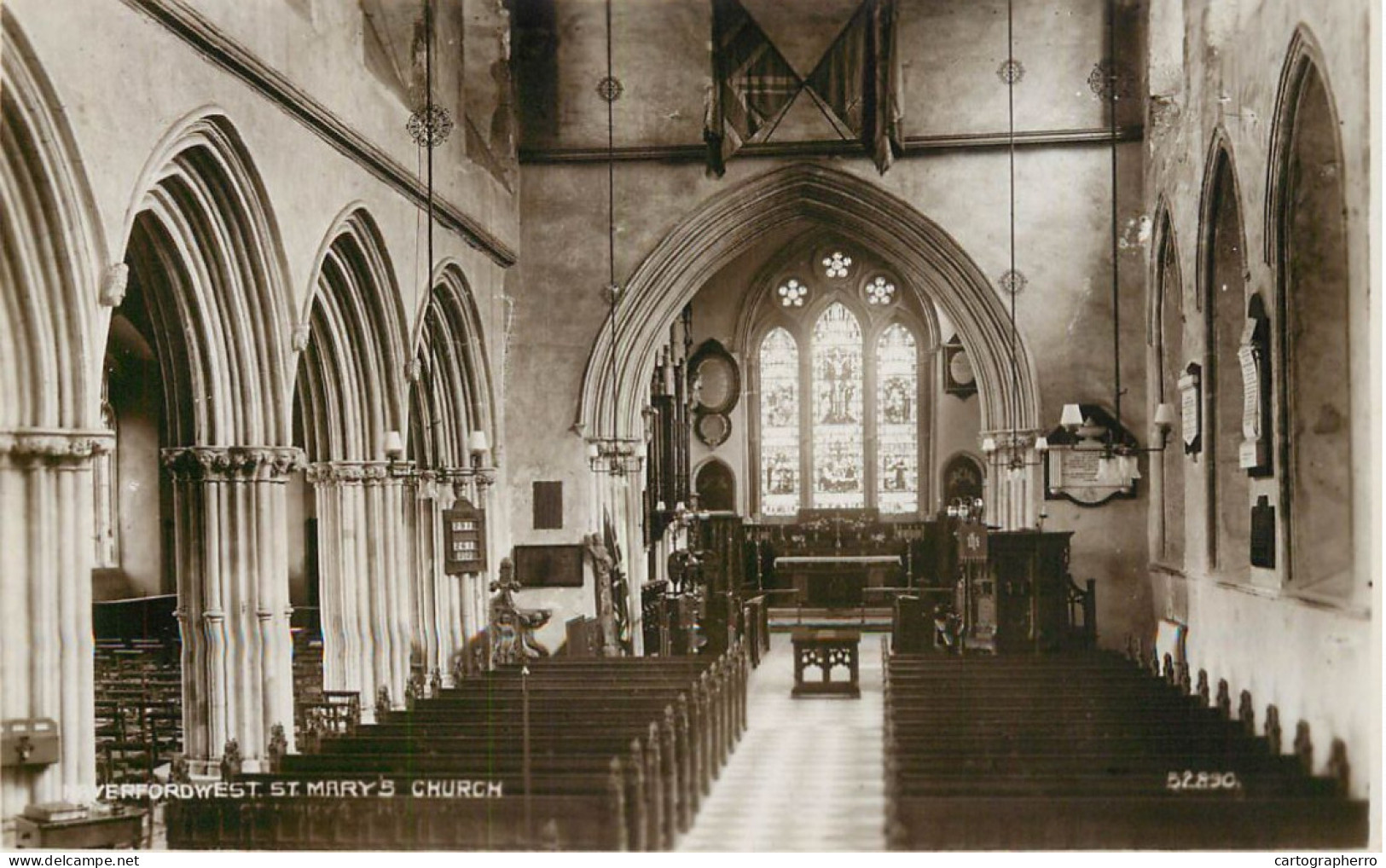 United Kingdom Postcard Wales St Mary's Church, Haverfordwest - Pembrokeshire