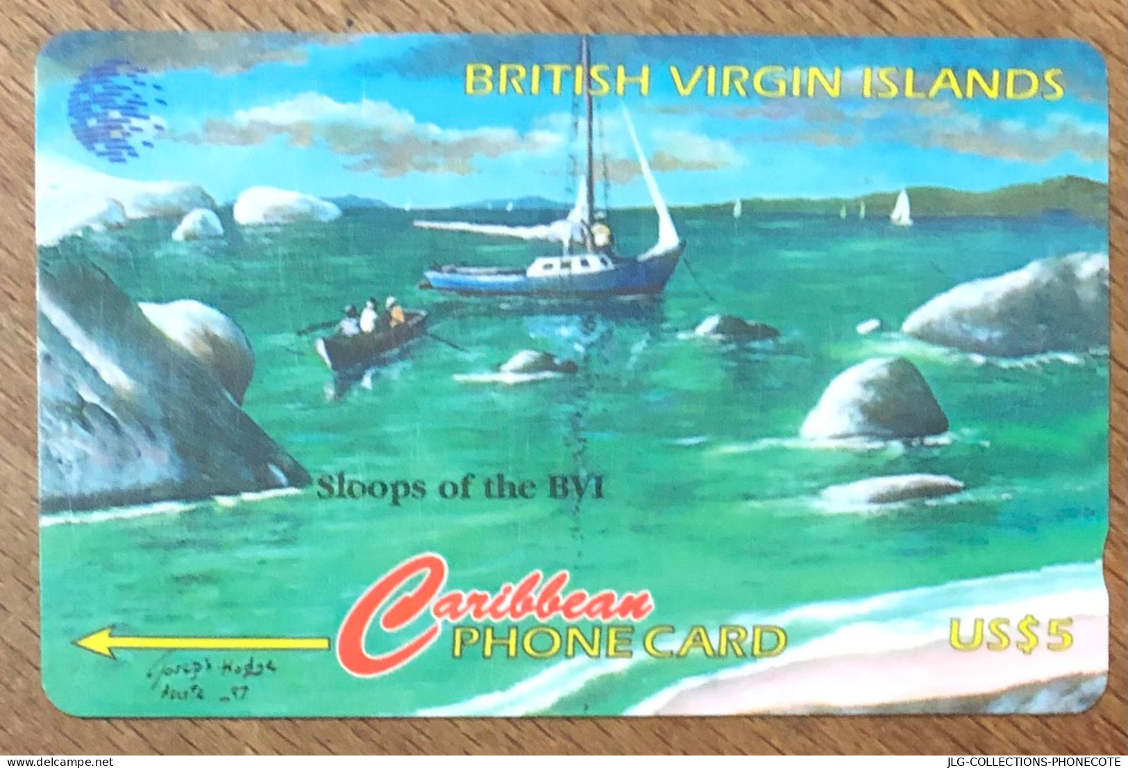 BRITISH VIRGIN ISLANDS US$5 CARIBBEAN CABLE & WIRELESS SCHEDA TELECARTE TELEFONKARTE PHONECARD - Isole Vergini