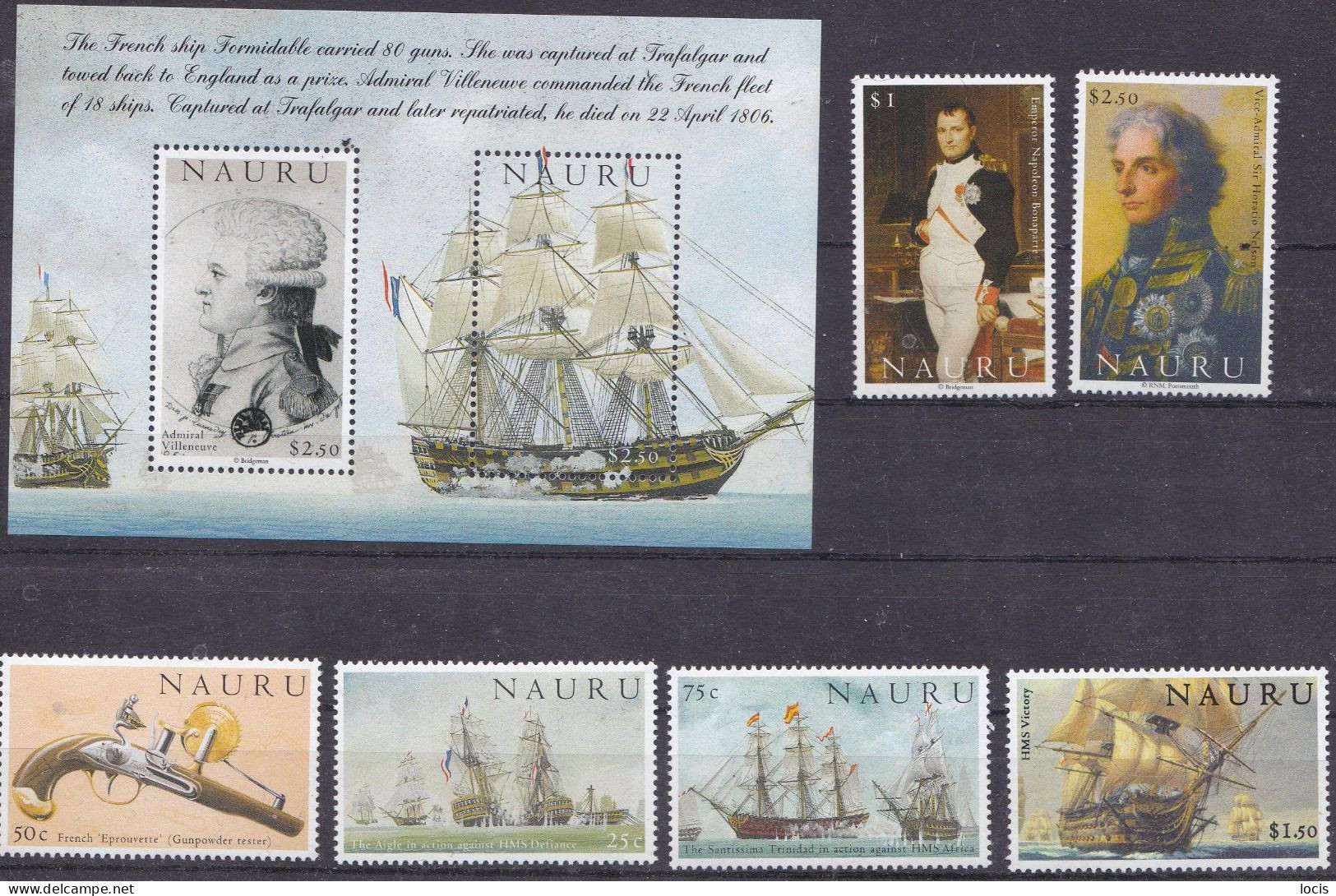 NAURU 2005 MNH** - SHIP, Battle Of Trafalgar - Nauru