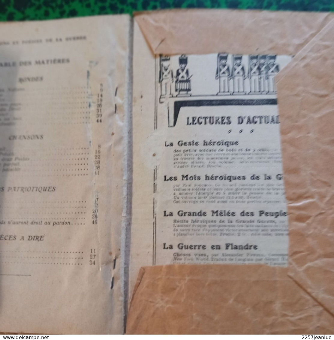 Chansons Et Poésies De La Guerre Editions Larousse 1916  * Les Livres Roses N: 172 - 6-12 Ans