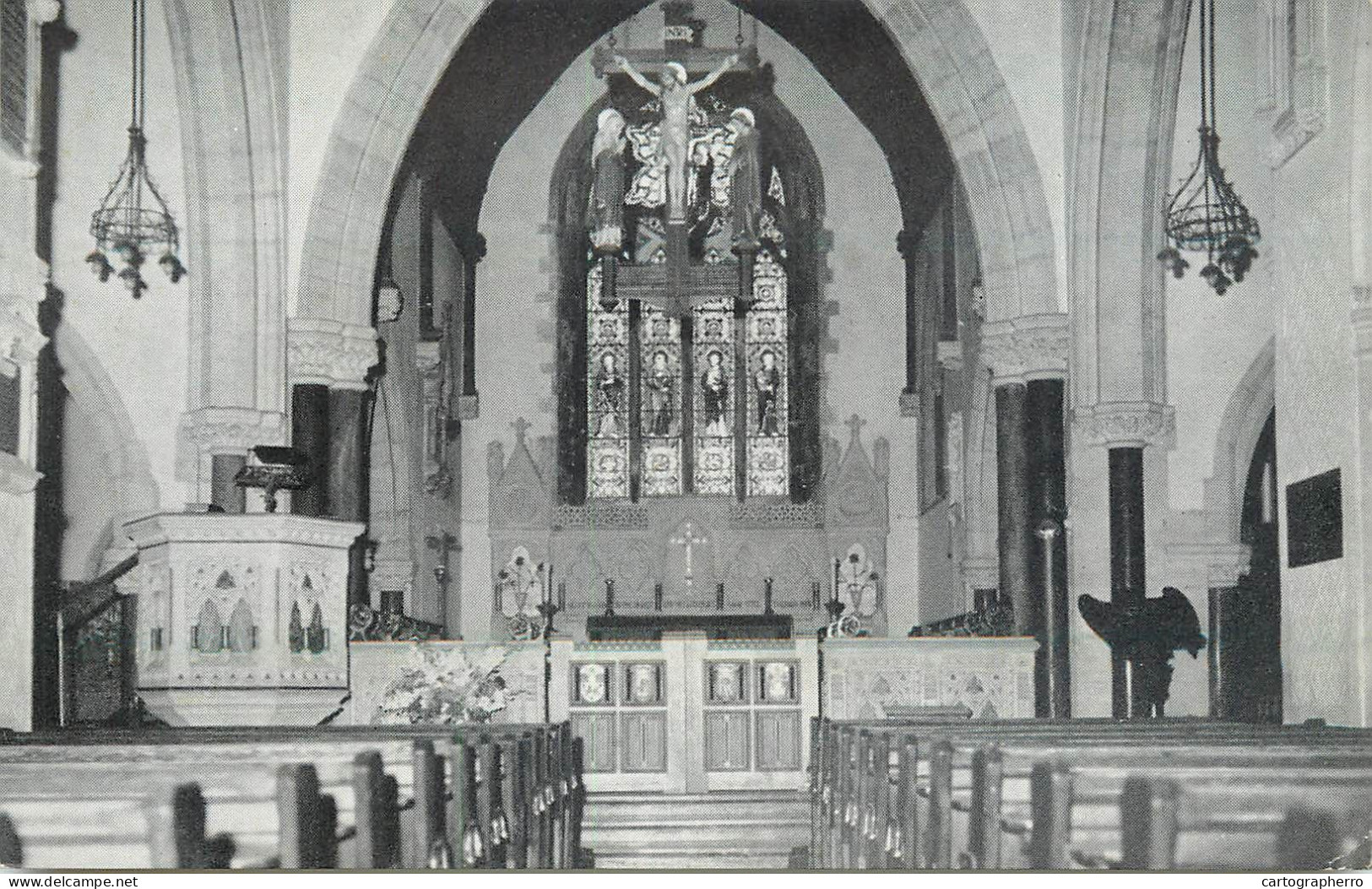 United Kingdom Postcard England Sidmouth Parish Church - Leeds